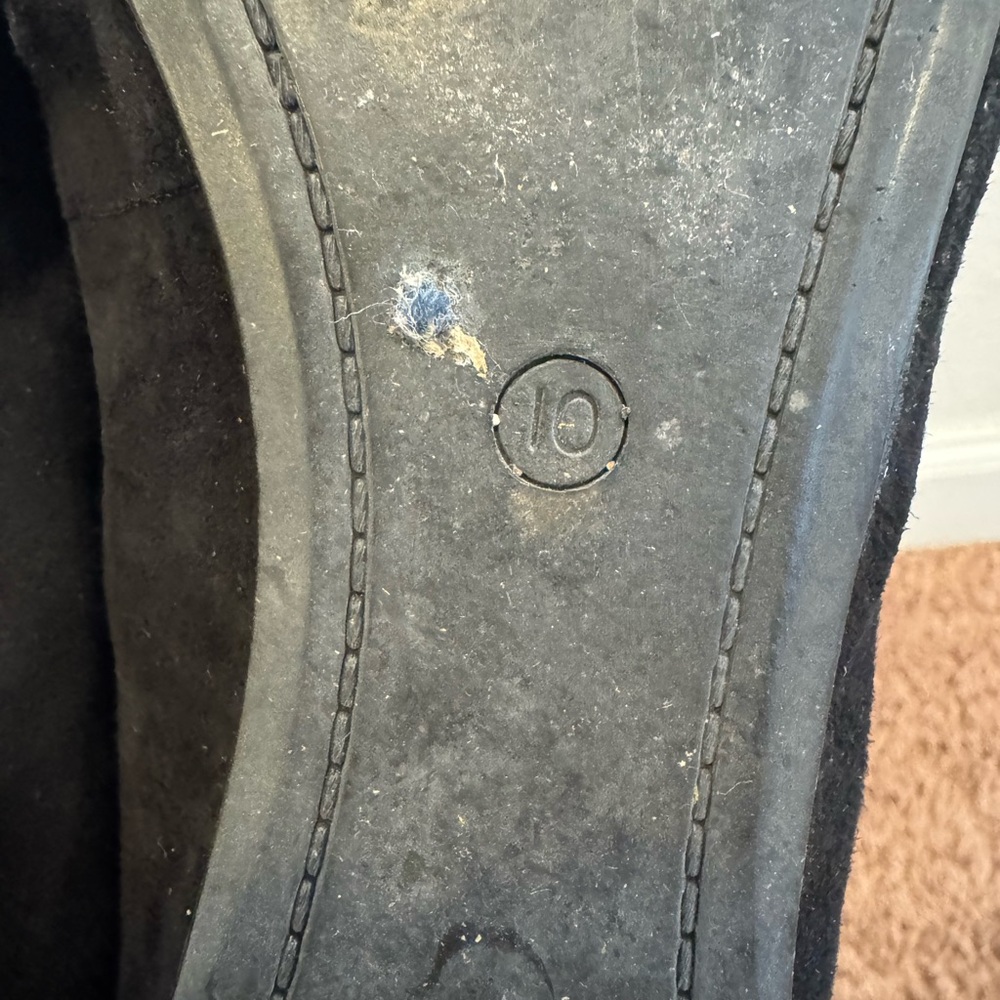 2 FOR $20 Audrey Brooke Black Suede Flats 10 - Picture 6 of 10